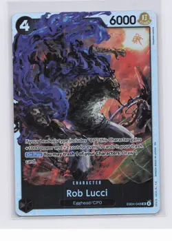 Rob Lucci EB04-048 Super Rare Adventure on Kami's Island One Piece Foil NM - Image 1