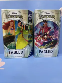 Disney Lorcana Fabled Starter Deck X2 Emerald & Ruby And Amber And Sapphire. New - Image 1