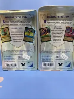 Disney Lorcana Fabled Starter Deck X2 Emerald & Ruby And Amber And Sapphire. New - Image 2