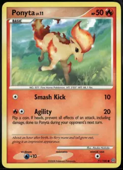 Ponyta 71/100 Common Stormfront LP Pokemon Card - Image 1