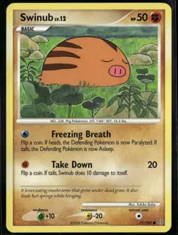 Swinub 77/100 Common Stormfront LP Pokemon Card - Image 1