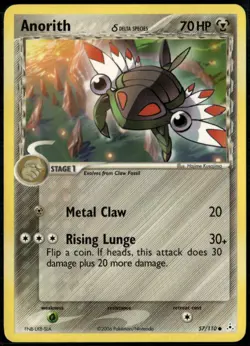 Anorith 57/110 Common Holon Phantoms LP Pokemon Card - Image 1