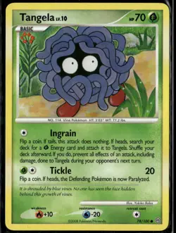 Tangela 78/100 Common Stormfront LP Pokemon Card - Image 1