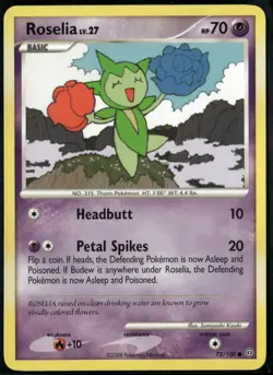 Roselia 72/100 Common Stormfront LP Pokemon Card - Image 1