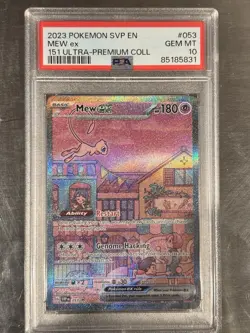 MEW EX 053 POKEMON SVP EN SV BLACK STAR PROMO S&V 151 2023 ULTRA-PREMIUM PSA 10 - Image 1