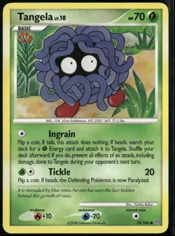 Tangela 78/100 Common Stormfront LP Pokemon Card - Image 1