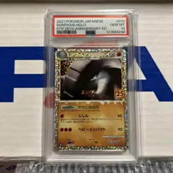 PSA 10 Gem Mint Donphan 019/025 25th Anniversary Promo Japanese Pokemon - Image 1