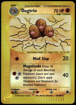 Dugtrio 44/165 Reverse Holo Rare Expedition Base Set LP Pokemon Card - Image 1