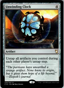 Unwinding Clock Commander 2018 Rare NM Magic: The Gathering 228 Normal - Image 1