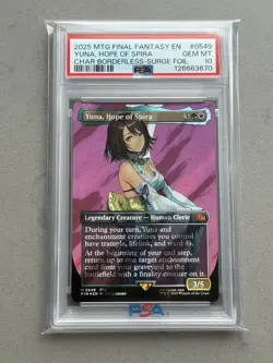 2025 Magic Final Fantasy Yuna, Hope of Spira Borderless Surge Foil 0549 ~ PSA 10 - Image 1