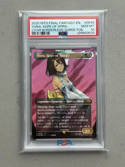 2025 Magic Final Fantasy Yuna, Hope of Spira Borderless Surge Foil 0549 ~ PSA 10 - Image 3