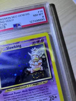 2000 Pokemon Neo Genesis 1st Edition Slowking "Fart Swirl" Holo ~ 14/111 ~ PSA 8 - Image 2