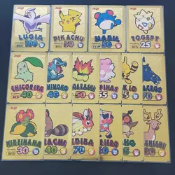 16 No rounded corners error Meiji Get Card Pikachu etc Pokemon Card Japanese - Image 1