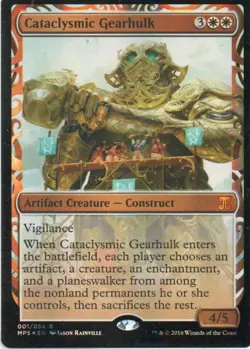 MTG: Masterpiece Series: Kaladesh Inventions: Foil Cataclysmic Gearhulk: LP Con - Image 1