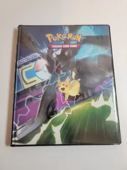 Pokemon Card Lot 4 Pocket Binder Filled W/ Cards Included W/ Pikachu Theme Deck - Image 3
