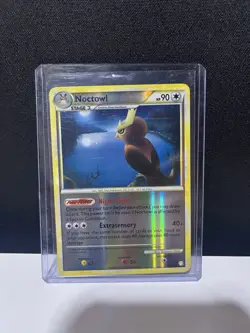Pokemon TCG Noctowl 8/123 HeartGold SoulSilver (HS) Reverse Holo Rare 2010 LP - Image 1