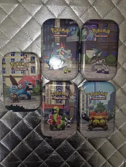 Pokemon Lumiose City Mini Tin Complete Set of 5 Factory Sealed TCG Booster Lot - Image 1