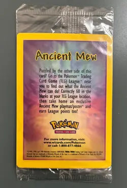 SEALED Ancient Mew Movie Promo Double Holo Foil RARE Pokemon TCG Card + Bonus - Image 3