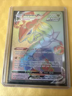 Rayquaza VMAX 217/203 Near Mint Holo Evolving Skies Rainbow Rare Pokemon - Image 1