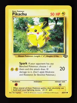 Pikachu 60/64 Common Jungle Pokemon 1st Edition Near Mint - Image 1