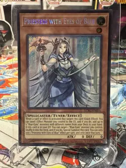 Yugioh Priestess With Eyes Of Blue LCKC-EN016 Secret Rare 2025 Reprint - Image 1