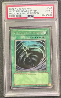 Yu-Gi-Oh! 2002 Magic Ruler 1st Ed Mystical Space Typhoon MRL-047 PSA Graded - Image 1
