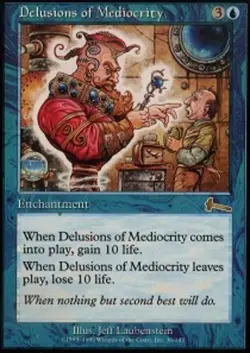 MTG magic cards 1x Delusions of Mediocrity - Foil Urza's Legacy Light Play, Engl - Image 1