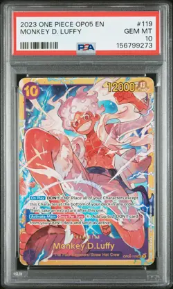 2023 ONE PIECE OP05-AWAKENING OF THE NEW ERA #119 MONKEY D. LUFFY PSA 10 - Image 1