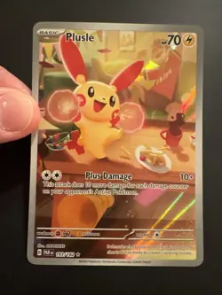Plusle 193/182 Pokemon TCG Paradox Rift Illustration Rare Card NM Condition - Image 2