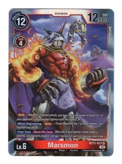 Digimon Card - (NM) Marsmon BT11-017 Super Rare Foil - Bandai - Image 1