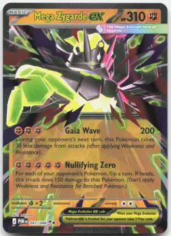 Mega Zygarde ex 047/088 Holo Double Rare Jumbo Cards Pokemon Near Mint - Image 1