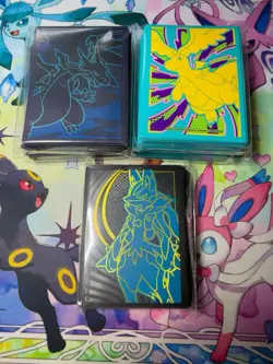 Pokemon Card Sleeves Lot of 5 Sealed ETB Lucario Charizard Dragonite - Image 1
