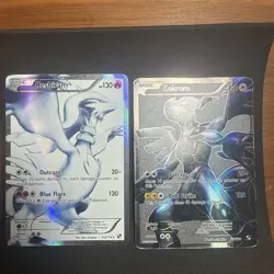 Pokemon TCG Reshiram 113/114 Zekrom 114/114 Black and White Holo Card Full Art - Image 1