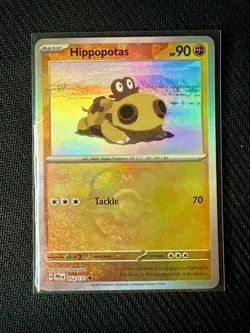 Hippopotas 052/131 SV Prismatic Evolutions Master Ball Holo Pokemon TCG Card NM - Image 1