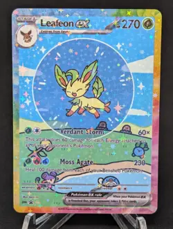 BUBBLE LEAFEON EX POKEMON CARD * FAN ART * MEW FRIENDS Paldean 232/091 - Image 1