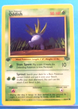 Pokemon Cards Oddish 58/64 1st Edition Jungle PACK FRESH-NEVER PLAYED- MINT - Image 1