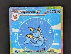 BUBBLE VAPOREON EX POKEMON CARD * FAN ART * MEW FRIENDS Paldean 232/091 - Image 2