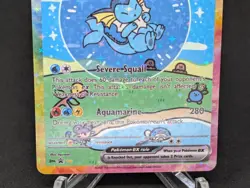 BUBBLE VAPOREON EX POKEMON CARD * FAN ART * MEW FRIENDS Paldean 232/091 - Image 3