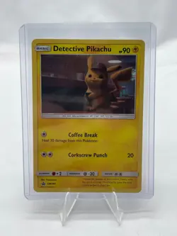 Detective Pikachu SM190 SM Black Star Promo Holo Pokemon Card - LP - Image 1