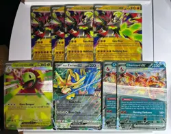 Charizard ex 196 + Hop's Zacian ex 193 7-JUMBO Card Lot Pokemon TCG English Holo - Image 1
