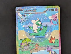BUBBLE LATIOS EX POKEMON CARD * FAN ART * MEW FRIENDS Paldean 232/091 - Image 2