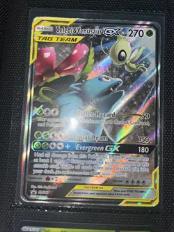 Pokemon TCG Celebi & Venusaur GX Holo Ultra Rare Card Team Up 1/181 - Image 1