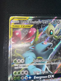 Pokemon TCG Celebi & Venusaur GX Holo Ultra Rare Card Team Up 1/181 - Image 3