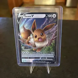 Eevee V SWSH065 Holo Sword & Shield Black Star Promo Pokemon Card NM 🔥🔥 - Image 1