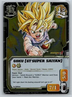 Goku GT Super Saiyan WA-150 Warrior Foil Dragon Ball GT Collectible Card Game - Image 1