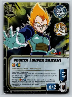 Vegeta Super Saiyan WA-211 Warrior Foil Dragon Ball Z Collectible Card Game - Image 1