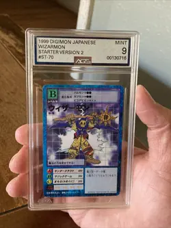 Wizardmon St-70 Digimon Digital Monster Card TCG Japanese Rare Graded 9 AGS Mint - Image 1