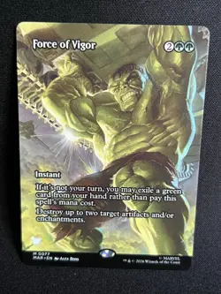 Force of Vigor Borderless 77 Marvel Universe Eternal Legal Magic the Gathering - Image 1