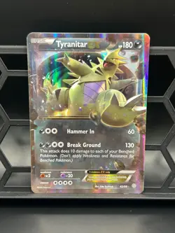 Tyranitar EX 42/98 Holo EX Rare Ancient Origins Pokemon Heavily Played - Image 1