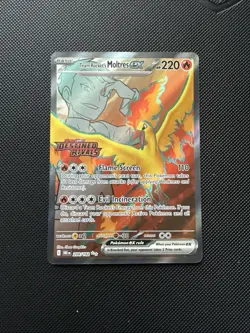 Pokemon TCG Team Rockets Moltres EX#208/182 Destined Rivals Full Art NM stamped! - Image 1